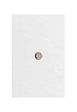 Placa Toma TV Lucek Flat Blanco