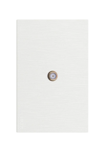 Placa Toma TV Lucek Flat Blanco