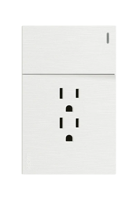 Placa 1 Apagador 2 Contactos Lucek Flat Blanco