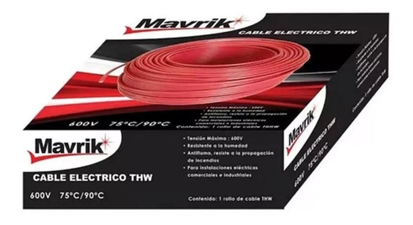 Cable Cal. 12 Rojo 100 mts Mavrik