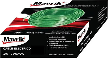 Cable Cal. 10 Verde 100 mts Mavrik