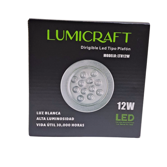 EMPOTRADO 12W DIRIGIBLE SATIN LUZ BLANCA LUMICRAFT