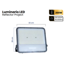 Reflector Project 200w Led Luz Blanca