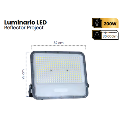 Reflector Project 200w Led Luz Blanca