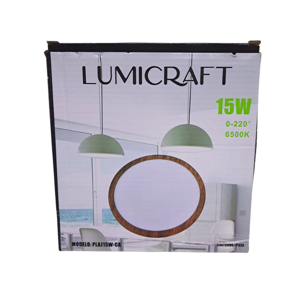 EMPOTRADO 15W AJUSTABLE CAOBA LUZ BLANCA LUMICRAFT