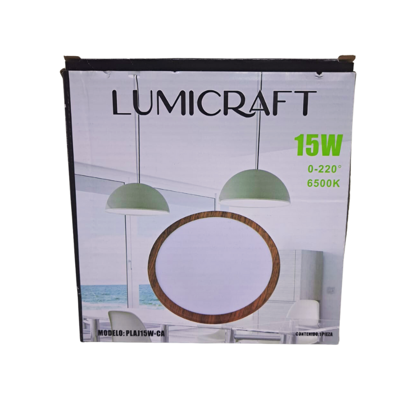 EMPOTRADO 15W AJUSTABLE CAOBA LUZ BLANCA LUMICRAFT