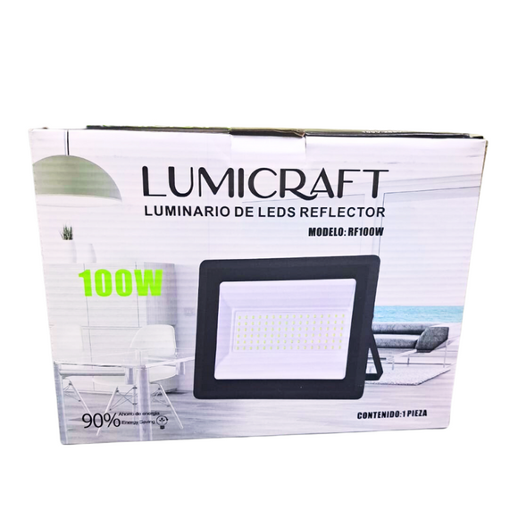 Reflector 100 w Led Luz Blanca Lumicraft