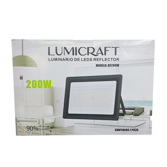 Reflector 200 w Led Luz Blanca Lumicraft