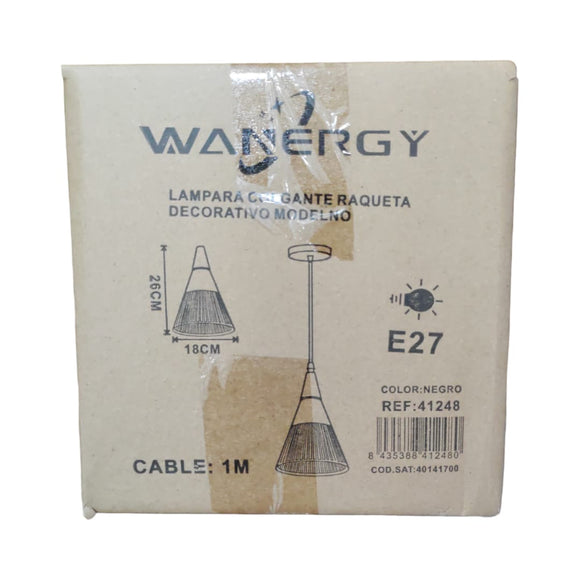Candil Raqueta Negra Wanergy 41248