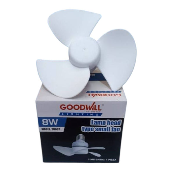 Ventilador Mini con Soquet 8 w C/2 pz