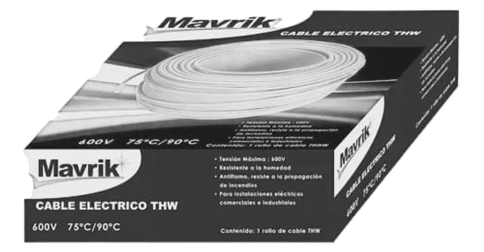 Cable Cal. 8 Blanco 100 mts Mavrik | Electrica Alessa | Eléctrica Alessa