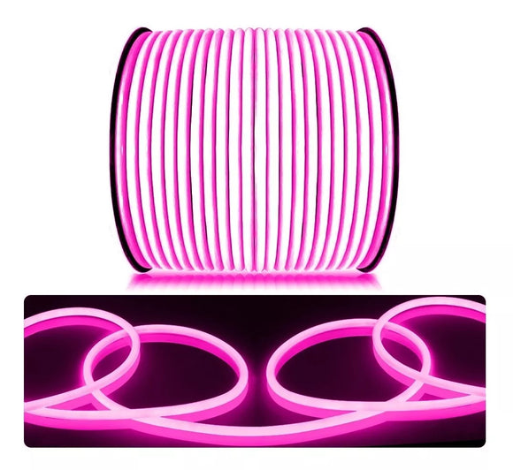 Tira Led Neon 360° Rosa 25 m Fokasu