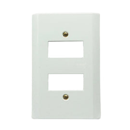 Placa 2 V Blanca Plástica