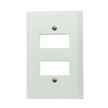 Placa 2 V Blanca Plástica