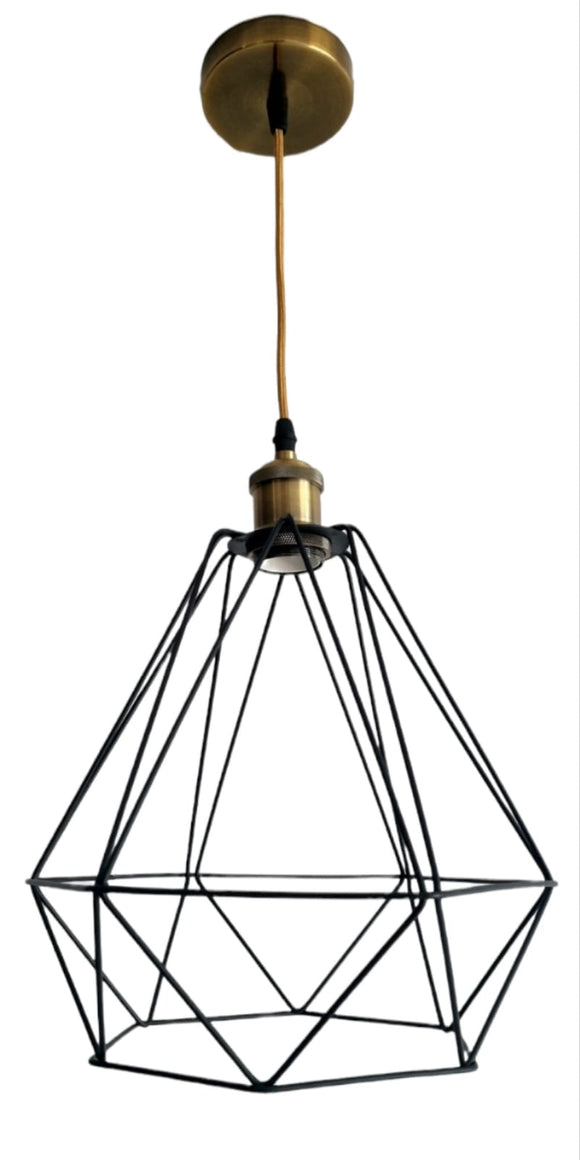 Candil Diamante Grande Soket Cobre Viejo