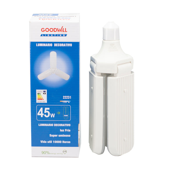 Foco 45w Tipo Ventilador 3 Aspas Transparente