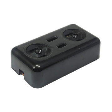 Contacto Triple Polarizado Negro