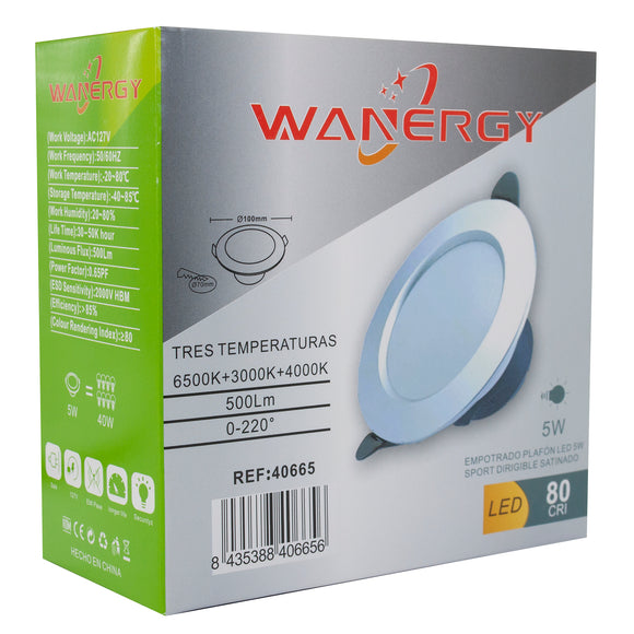 Empotrado 5w 3 Temperaturas Satin