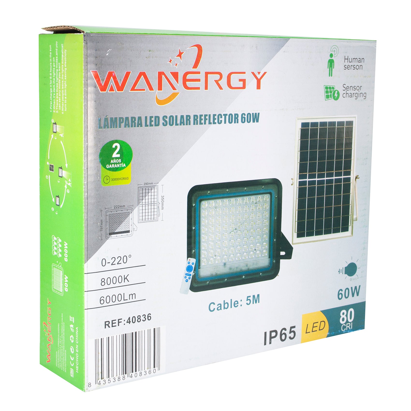 Reflector 60w Solar Led Wanergy - 0