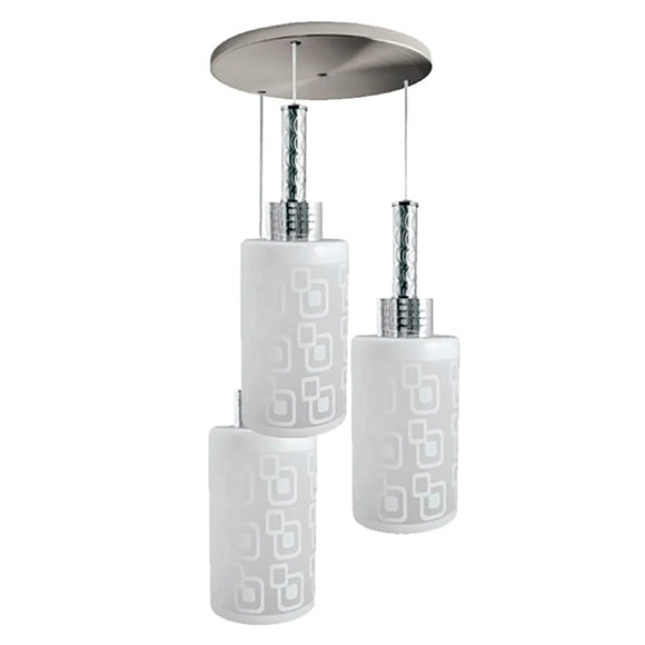 Candil Cuadro Blanco 3 Luces