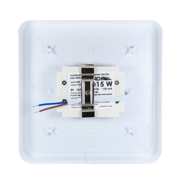 PLAFON 15W CUADRADO ANTIVAPOR ADIR