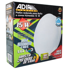 Plafon 15w Redondo  para Baño - 0