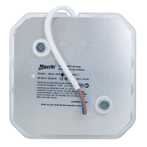 Repuesto 12w Cuadrado P/Plafon