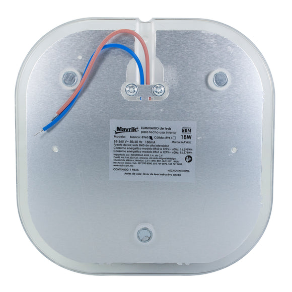 Repuesto 18w Cuadrado P/Plafon