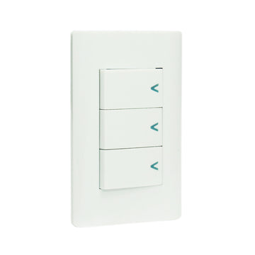 Placa 3 Apagadores Sencillos Blanco