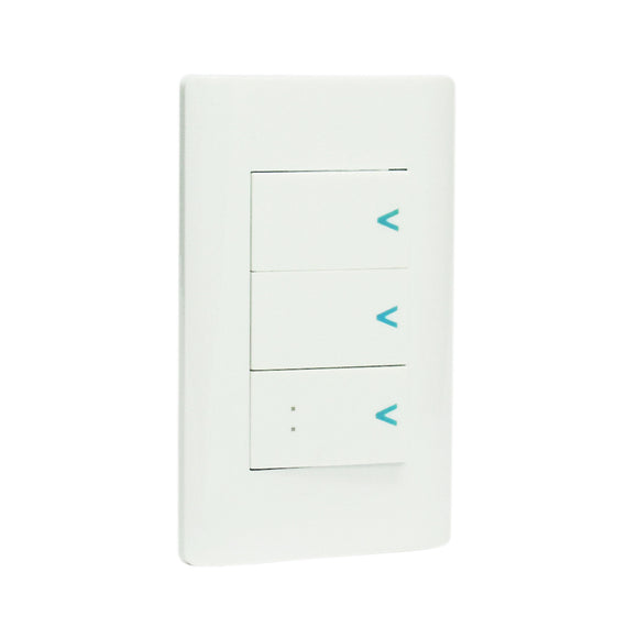 Placa 2 Apagadores Sencillos Apagador Escalera Blanco