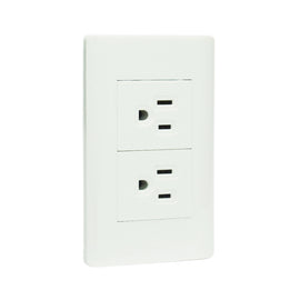 Placa Contacto Duplex Blanco