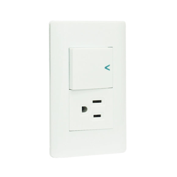 Placa Apagador Contacto Blanco