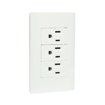 Placa 3 Contactos Blanco