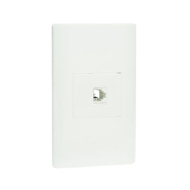 Placa Toma Telefónica Blanca