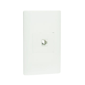 Placa Toma Telefónica Blanca