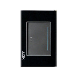 Placa Apagador Escalera Cristal Negro