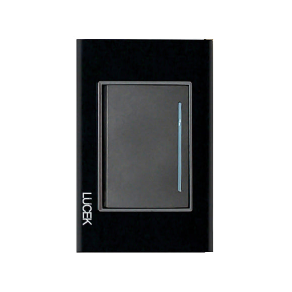 Placa Apagador Sencillo Cristal Negro
