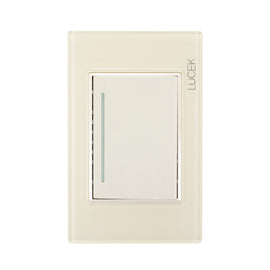 Placa 1 Apagador Sencillo Hueso Colors