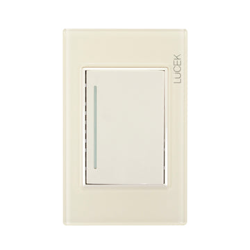 Placa 1 Apagador Sencillo Hueso Colors