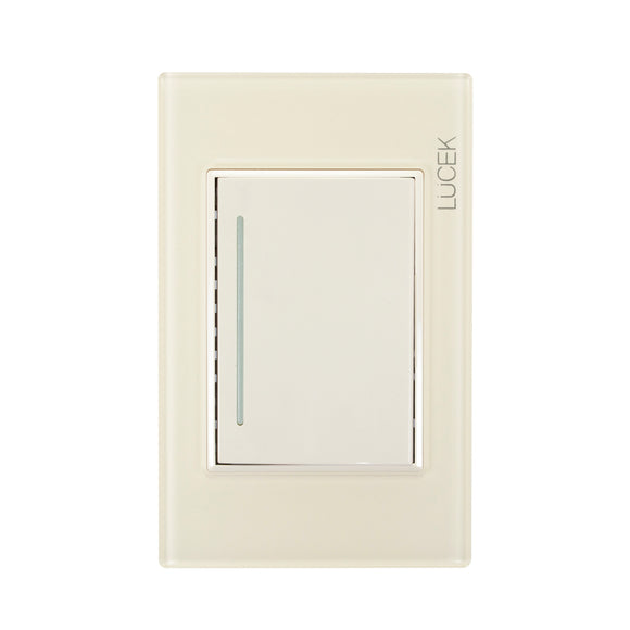 Placa 1 Apagador Sencillo Hueso Colors