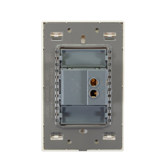 Placa 1 Apagador Sencillo Hueso Colors