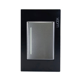 Placa 1 Apagador Sencillo Negro Colors