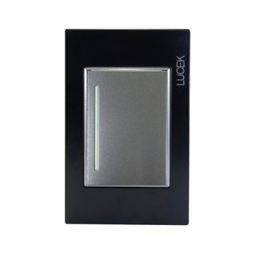 Placa 1 Apagador Sencillo Negro Colors