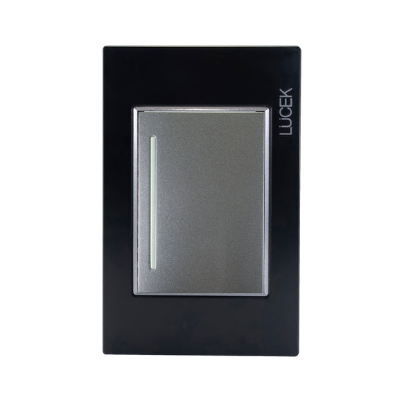 Placa 1 Apagador Sencillo Negro Colors