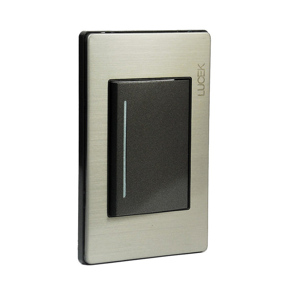 Placa 1 Apagador Sencillo Anonizado