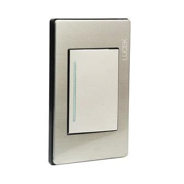 Placa 1 Apagador Sencillo Plata