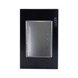 Placa 1 Apagador Escalera Negro Colors