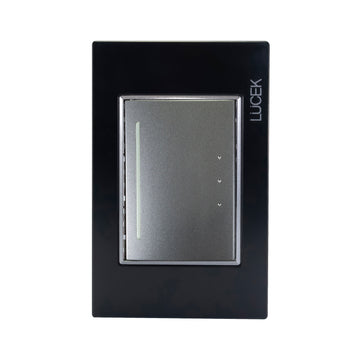 Placa 1 Apagador Escalera Negro Colors