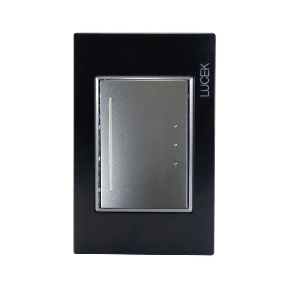 Placa 1 Apagador Escalera Negro Colors