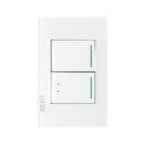 Placa Apagador Sencillo Apagador Escalera Cristal Blanco Blanco-1